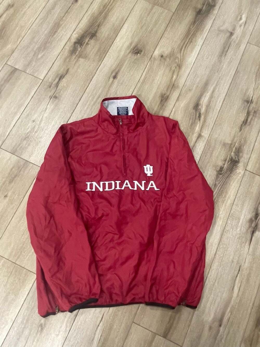 Vintage 90s Indiana Hoosiers Pro Player Reversible 1/2 Zip Windbreaker Jacket L